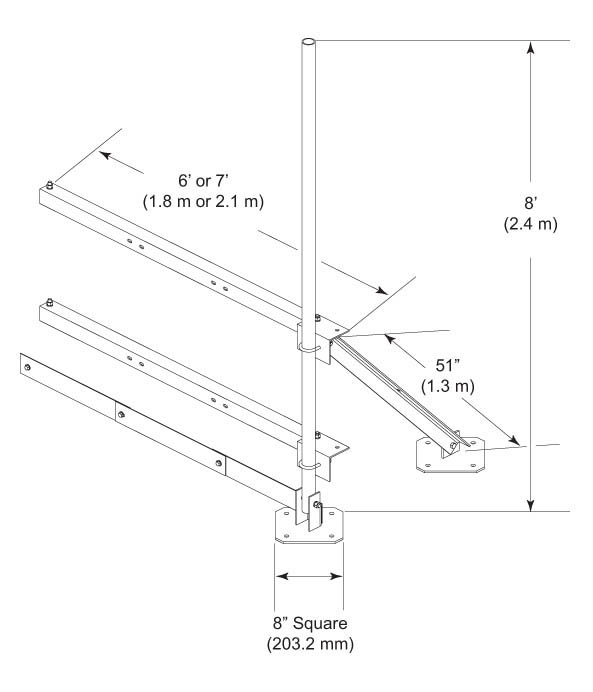 Commscope WT-RTA6-96E | Water Tower Rooftop Sector Frame Ext